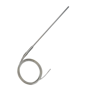 TERMOCOPPIA K CON CAVO IN SILICONE - Materiale capsula acciao AISI 316 - Lunghezza capsula 250 mm - Diametro capsula 3 mm - Lunghezza cavo 130 cm
